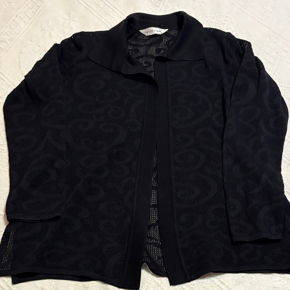 Misook Black Textured Blazer